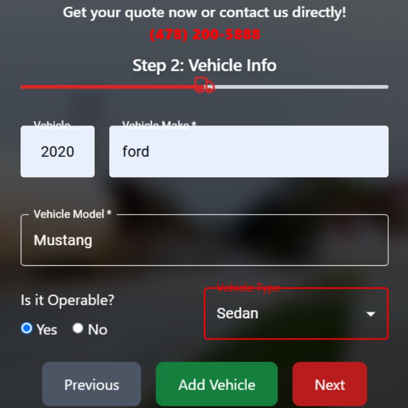 Provide Vehicle Information